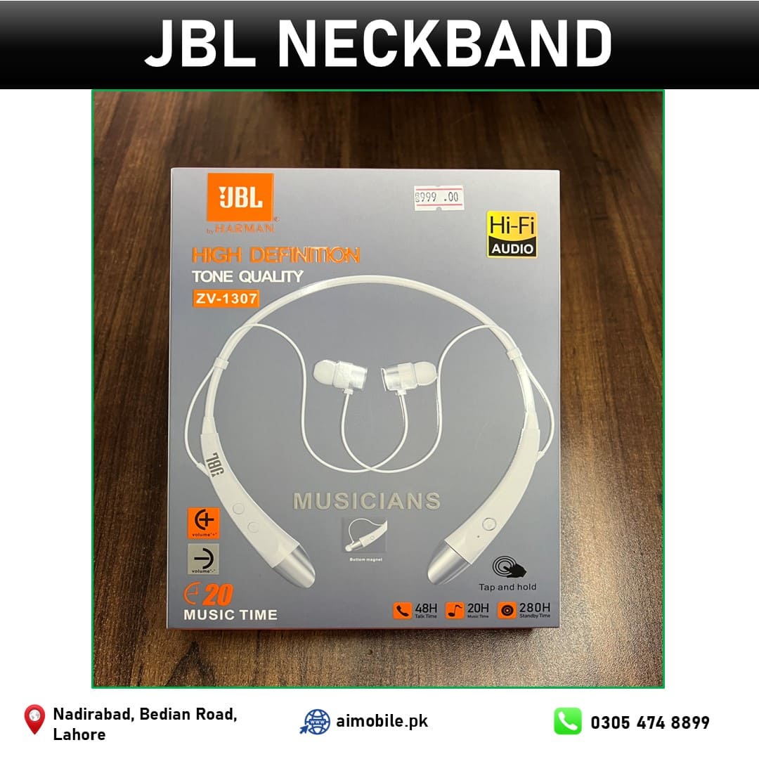 JBL ZV1307 Wireless Neckband π§ with magnetic earbuds, HD mic, sweatproof lightweight build, and USB-C charging β perfect for music & calls. ππ§